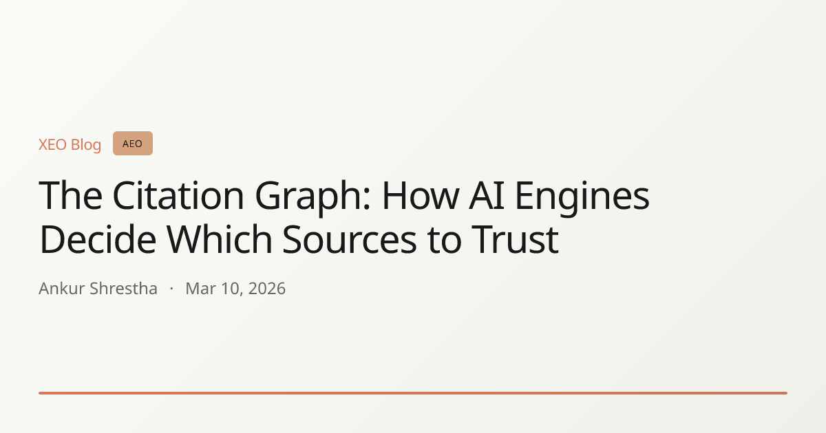 The Citation Graph: How AI Engines Decide Which Sources to Trust