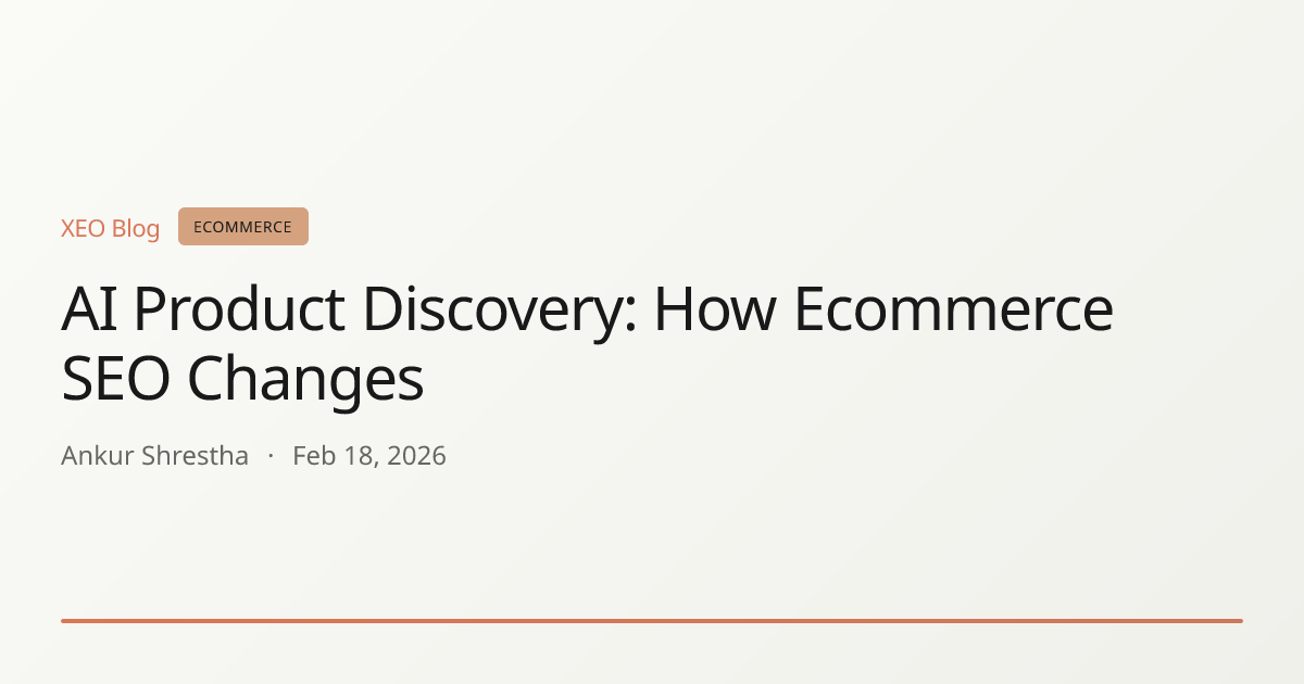 AI Product Discovery: How Ecommerce SEO Changes