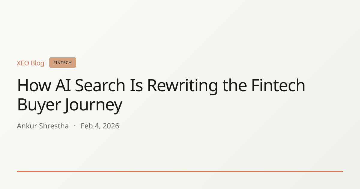 How AI Search Is Rewriting the Fintech Buyer Journey