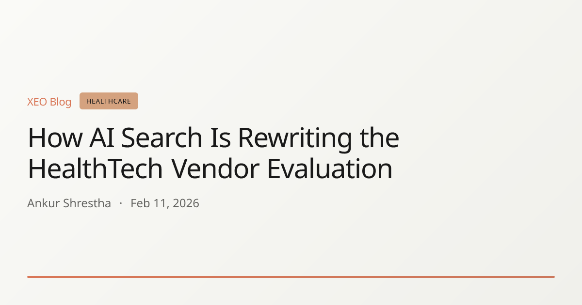 How AI Search Is Rewriting the HealthTech Vendor Evaluation