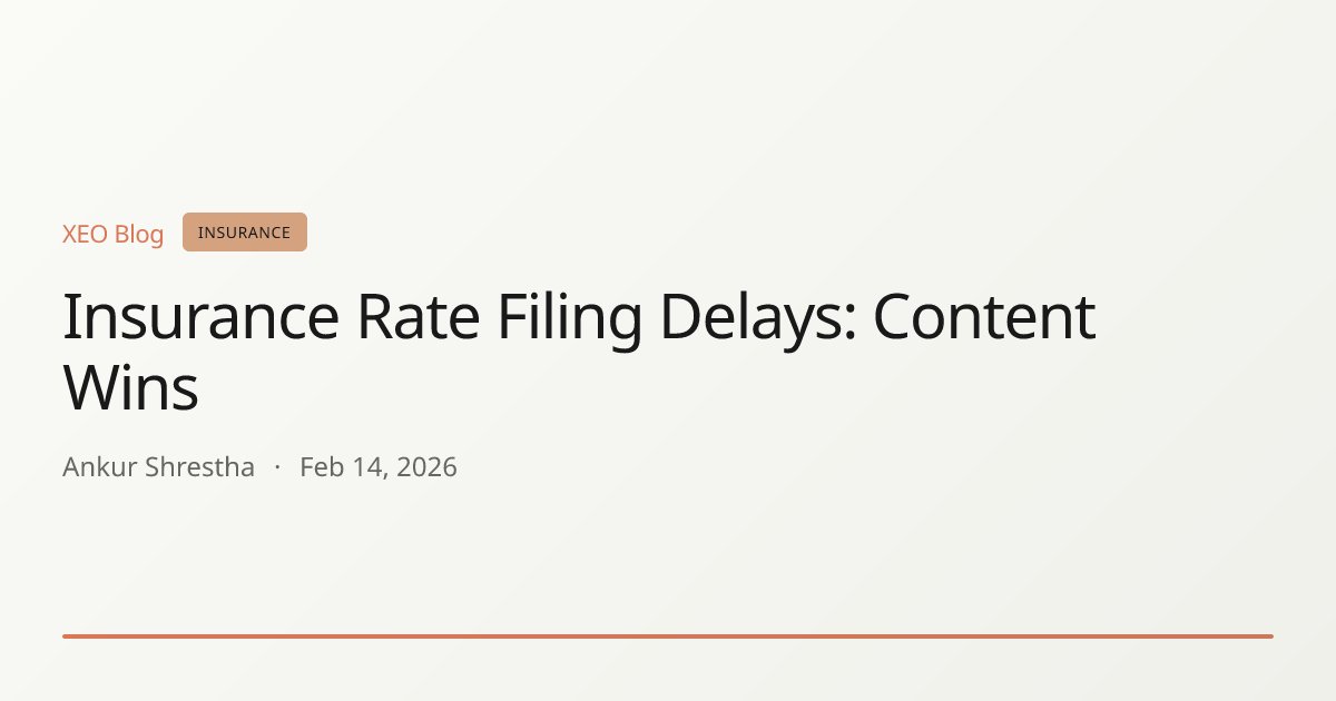 Insurance Rate Filing Delays: Content Wins