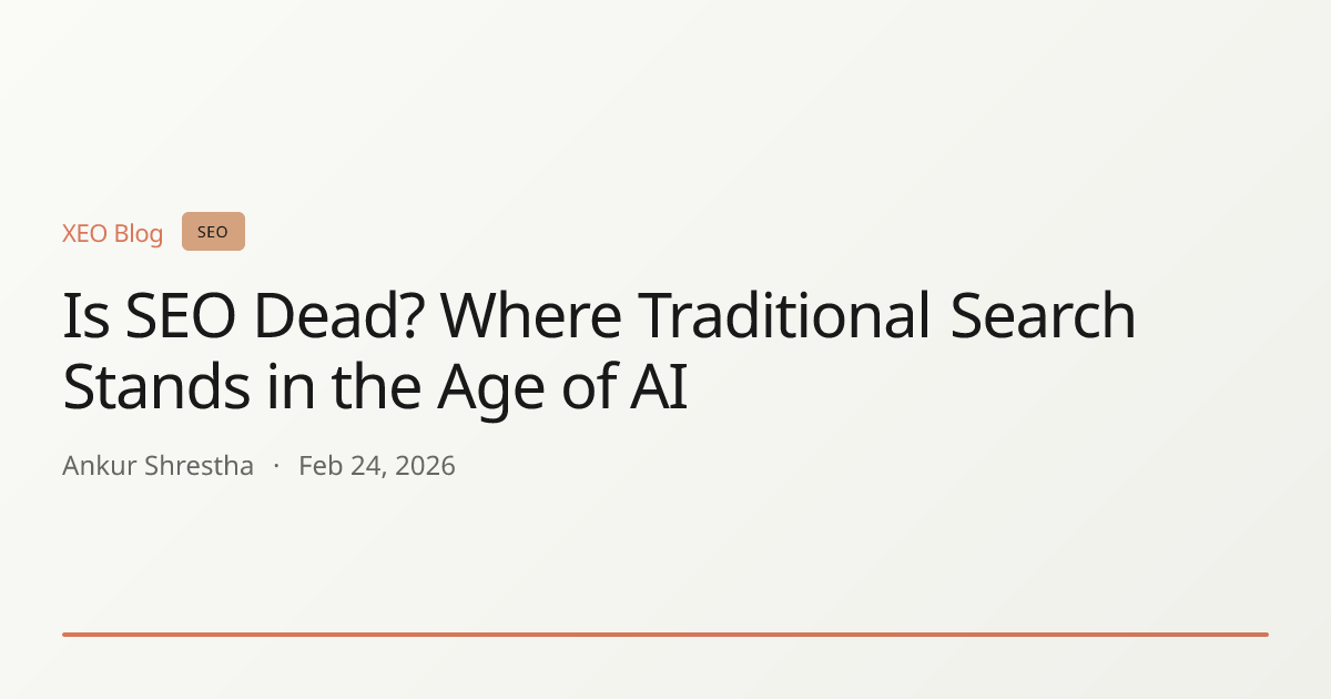 Is SEO Dead? Where Traditional Search Stands in the Age of AI