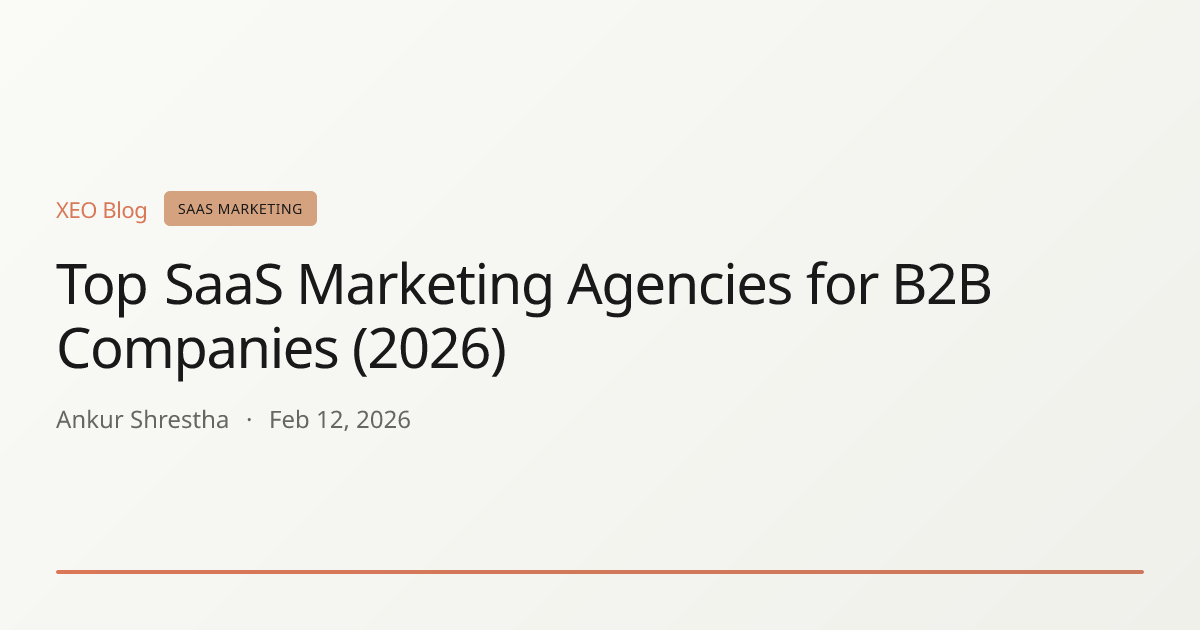 Top SaaS Marketing Agencies for B2B Companies (2026)